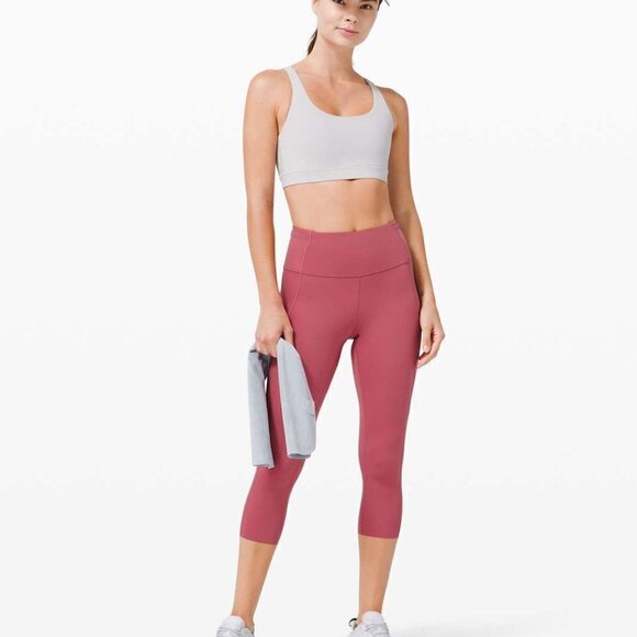 NWT LULULEMON Lululemon Fast and Free Crop II 19" *Non-Reflective Cool SIZE 4 - Picture 1 of 7